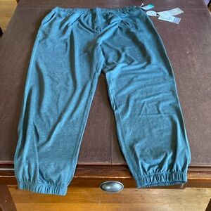 Vuori boyfriend jogger. Teal green XL